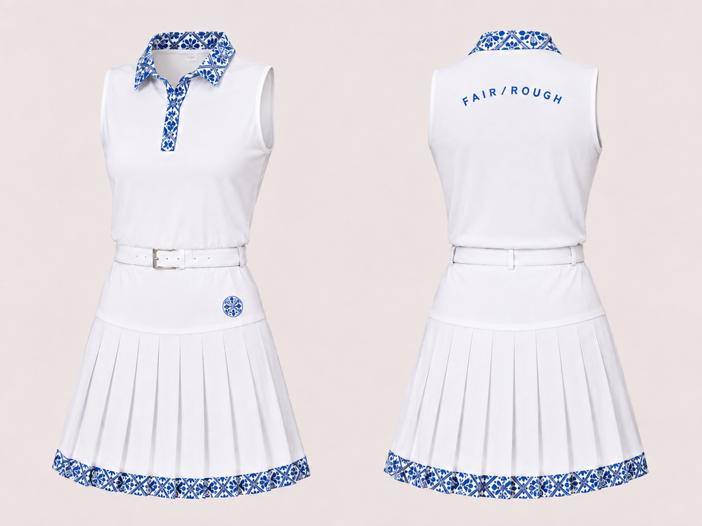 Porcelain Blue Pleat Skirt