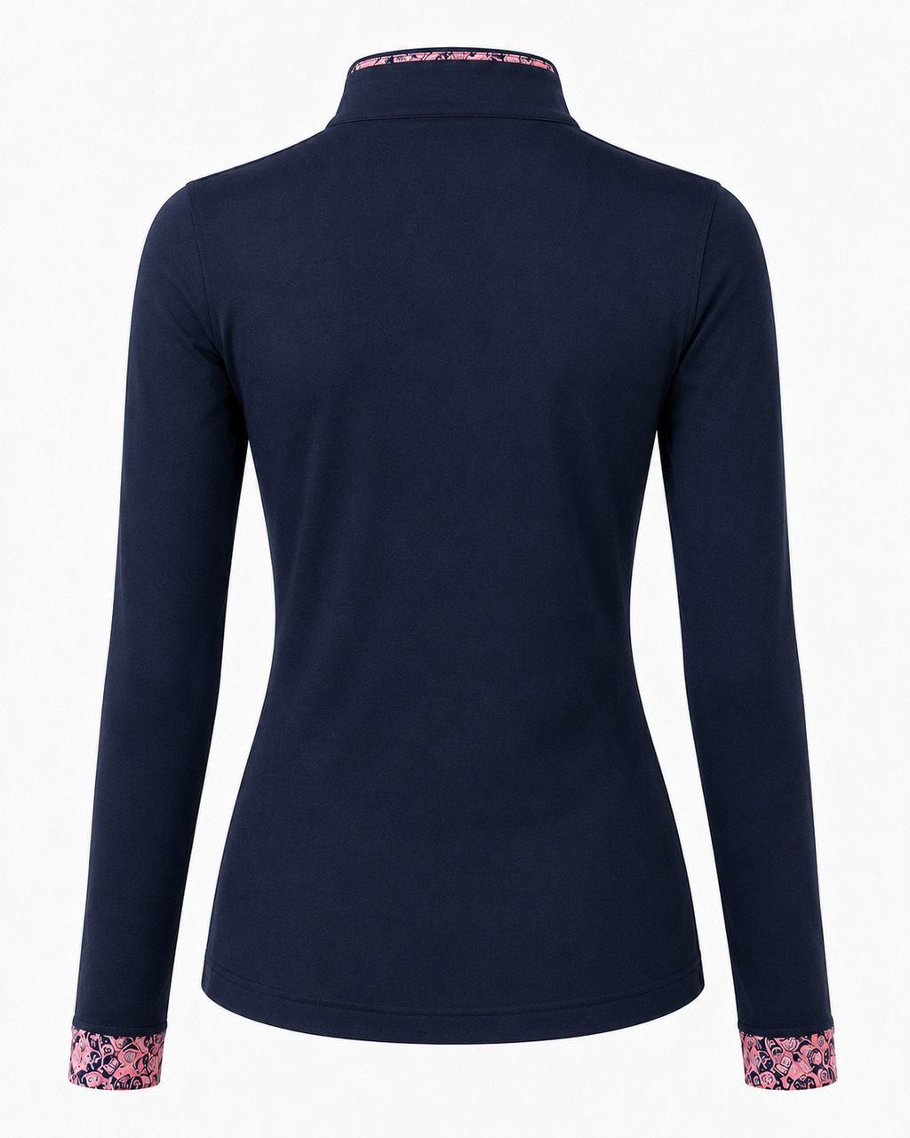 Midnight Bloom Mock Neck Top with zip