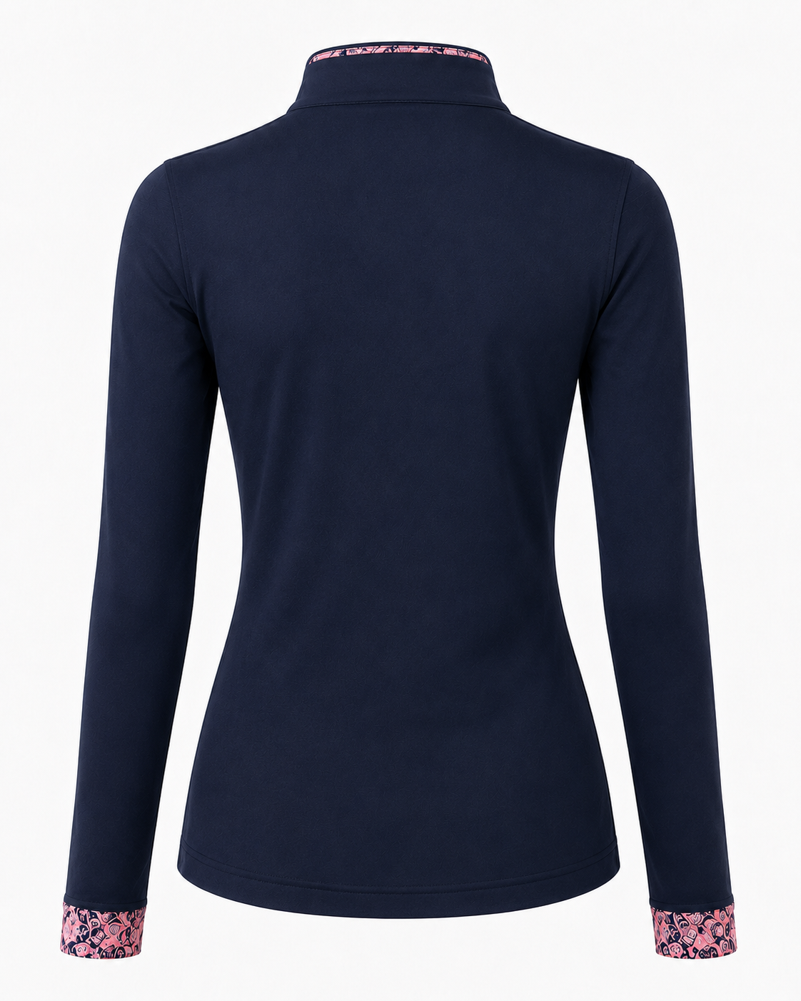 Midnight Bloom Mock Neck Top with zip