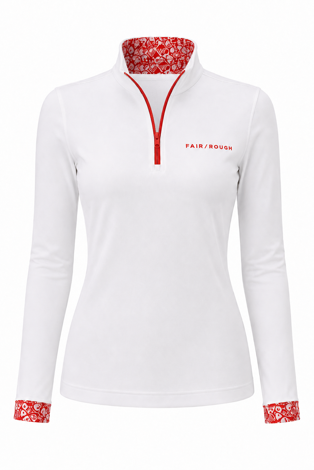 Crimson Court Mock Neck Top with zip