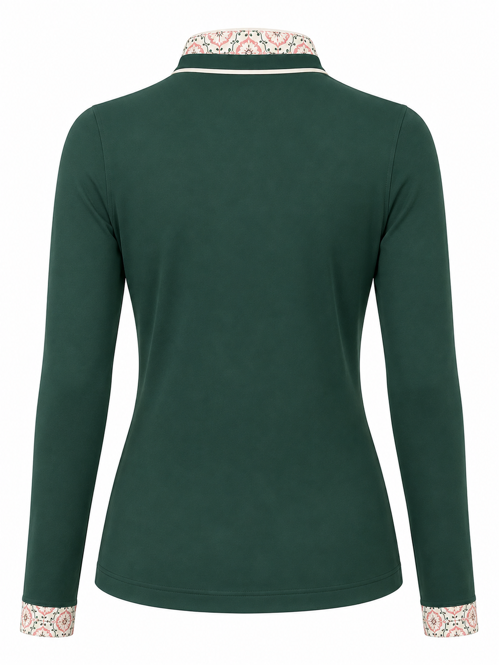Emerald Fairway Mock Neck Top with zip